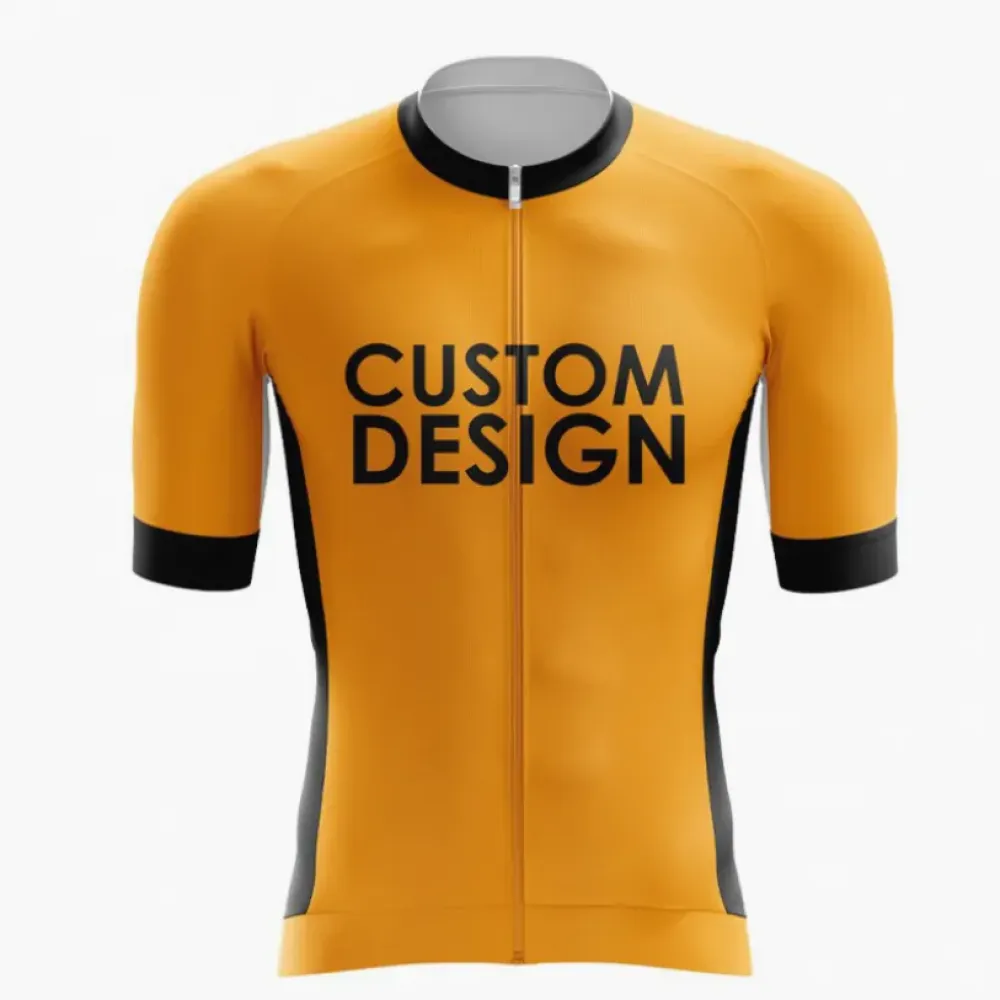 Custom Orange Aero Cycling Jersey - Bold Design