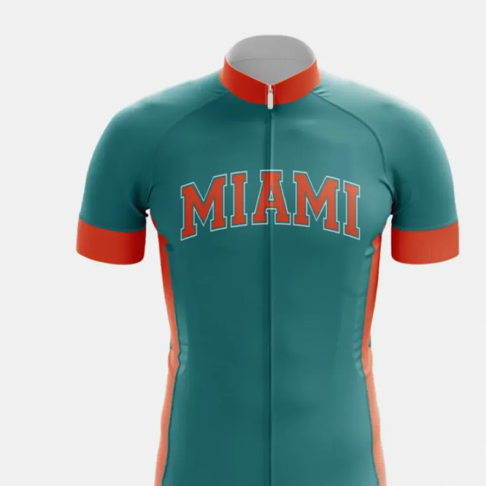 Miami Cycling Jersey Teal/Orange