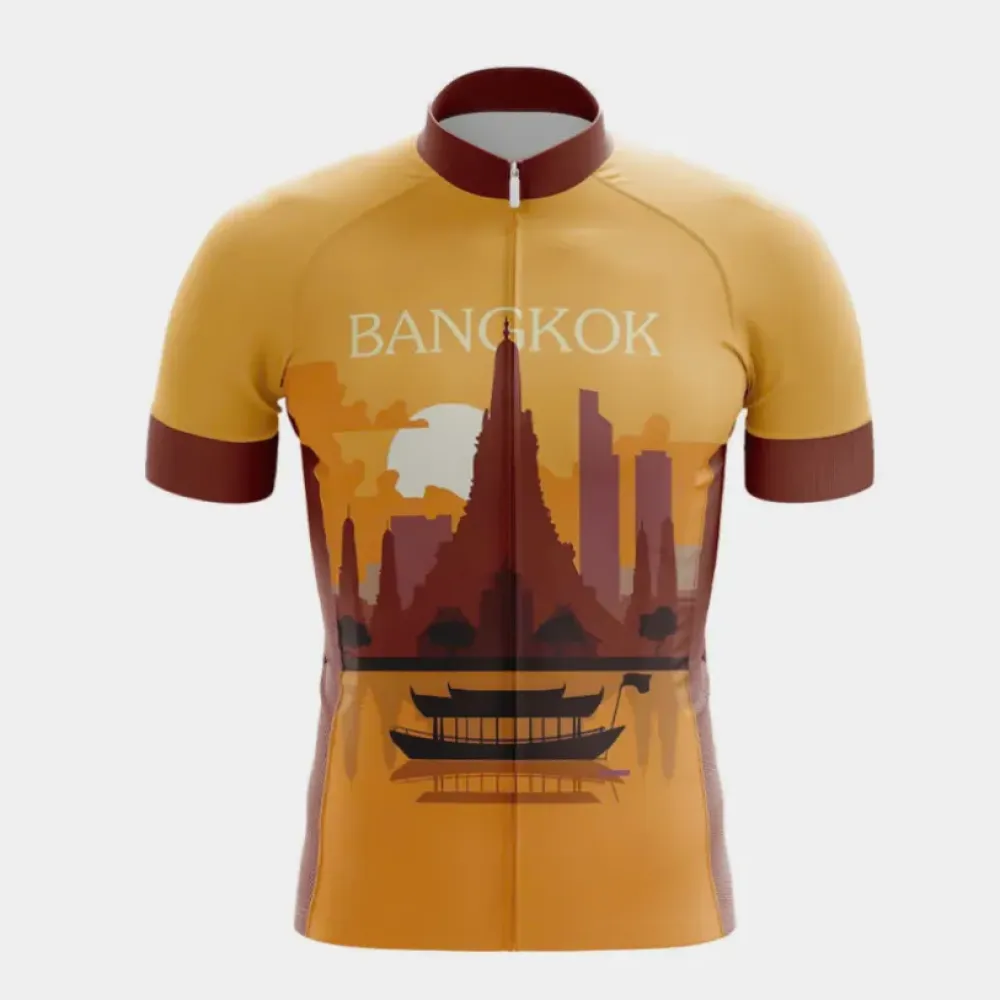 Bangkok Cycling Jersey Gold/Brown