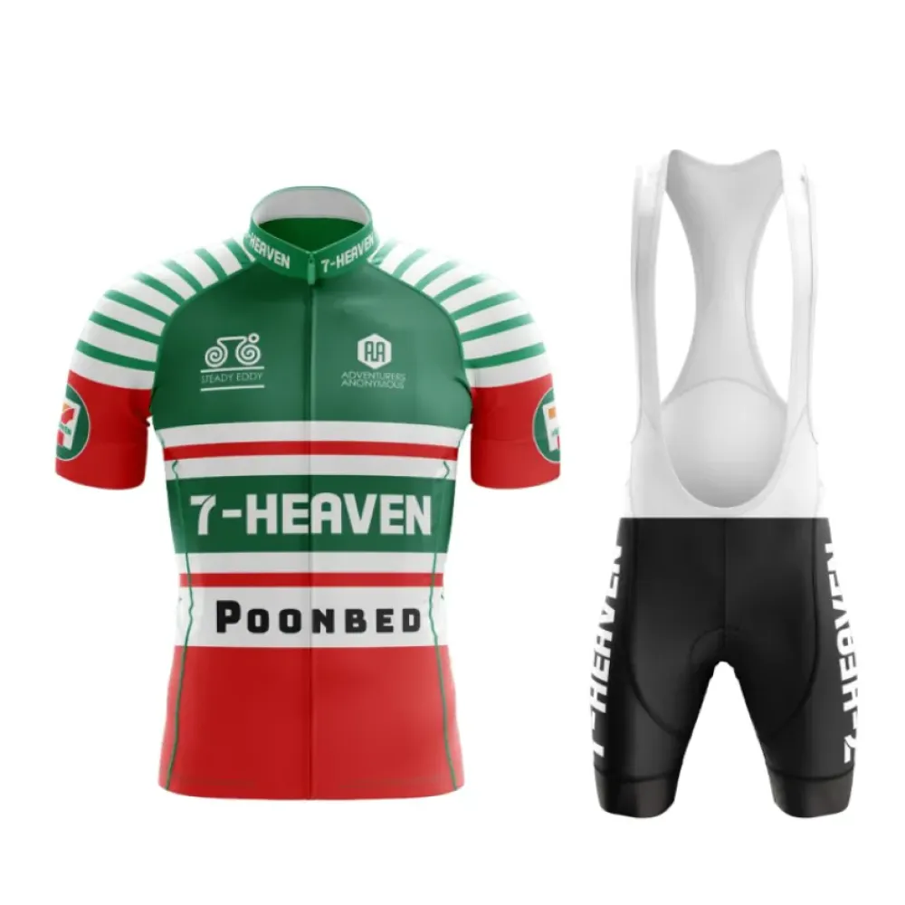 7-Heaven Deluxe Cycling Kit Green/Red/White