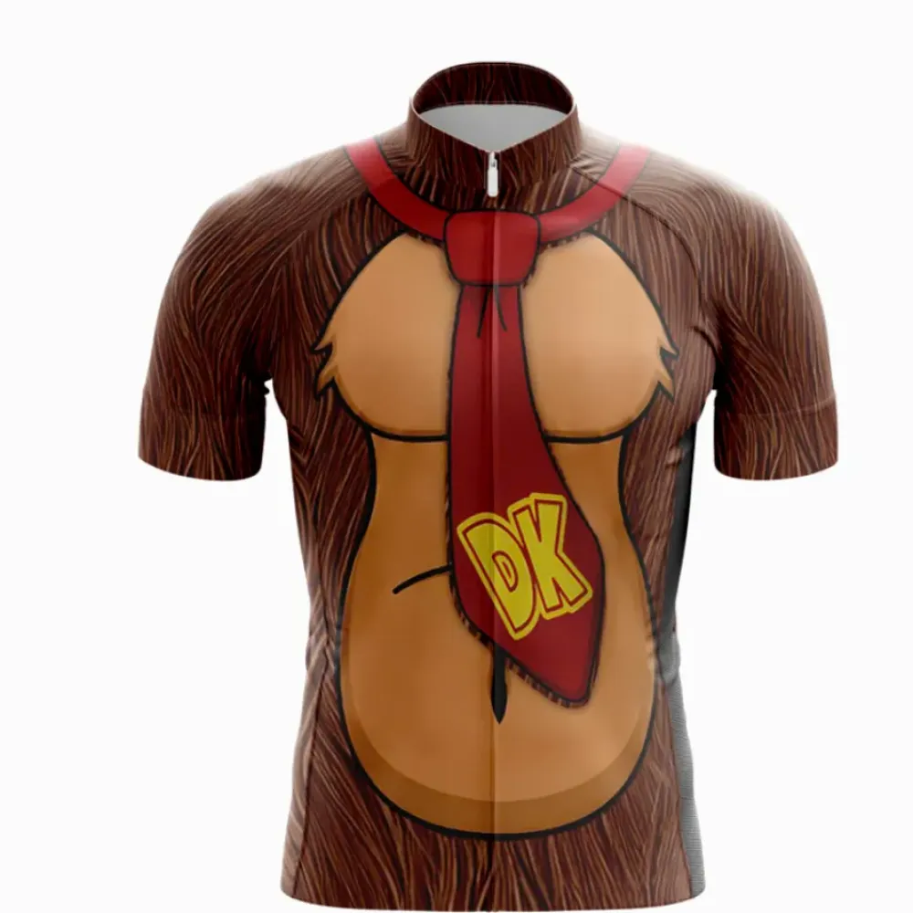 Donkey Kong Cycling Jersey Brown/Gold/Red