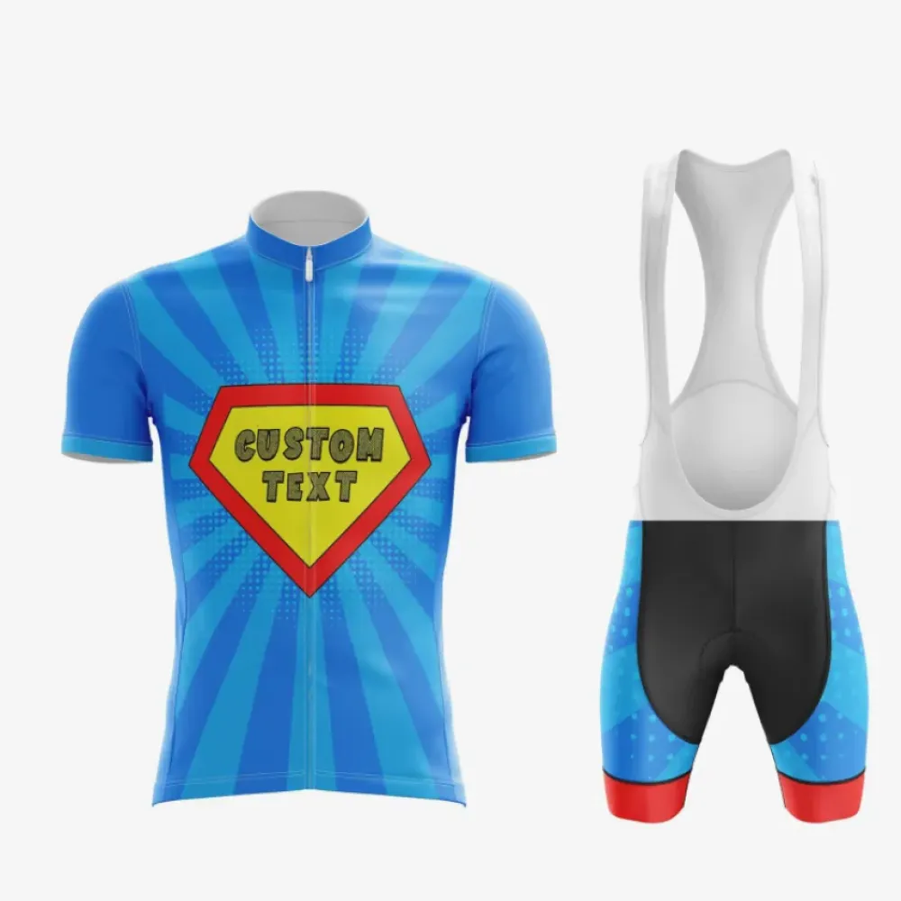 Superman Pop Art Custom Cycling Kit Blue/Red/Yellow