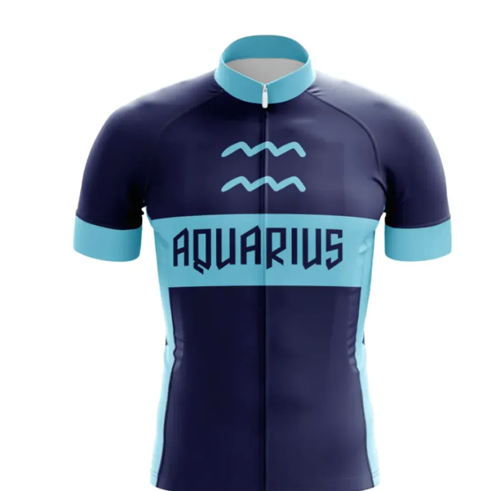 Aquarius Cycling Jersey Navy/Aqua/Blue