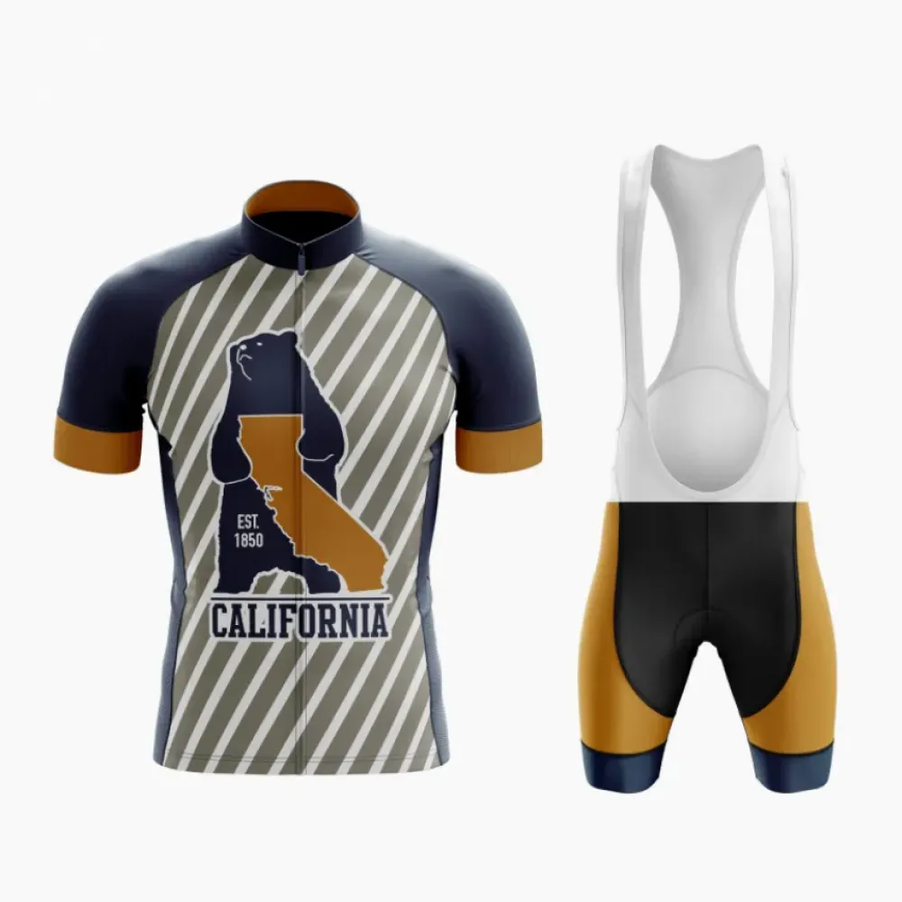 California Cycling Gear Navy/Gray/Beige