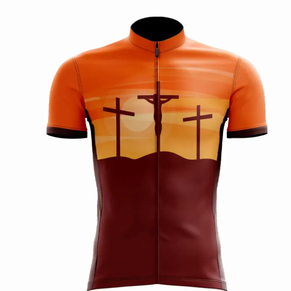 Easter Sunday Cycling Jersey Orange/Brown/Red
