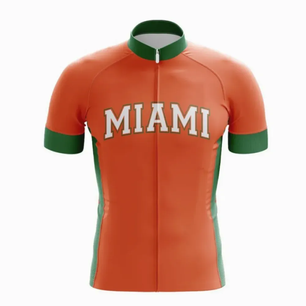 Miami University Cycling Jersey Bold Orange/Green