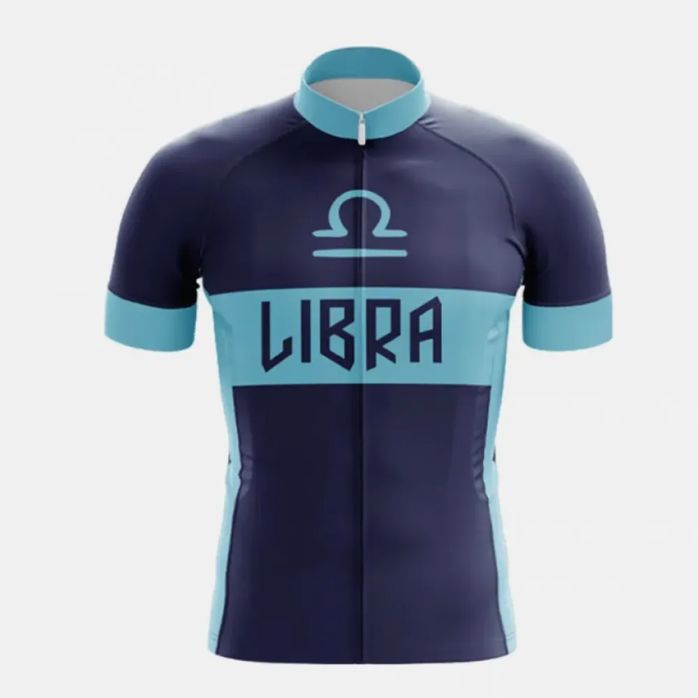 Libra Cycling Jersey Deep Navy/Light Blue