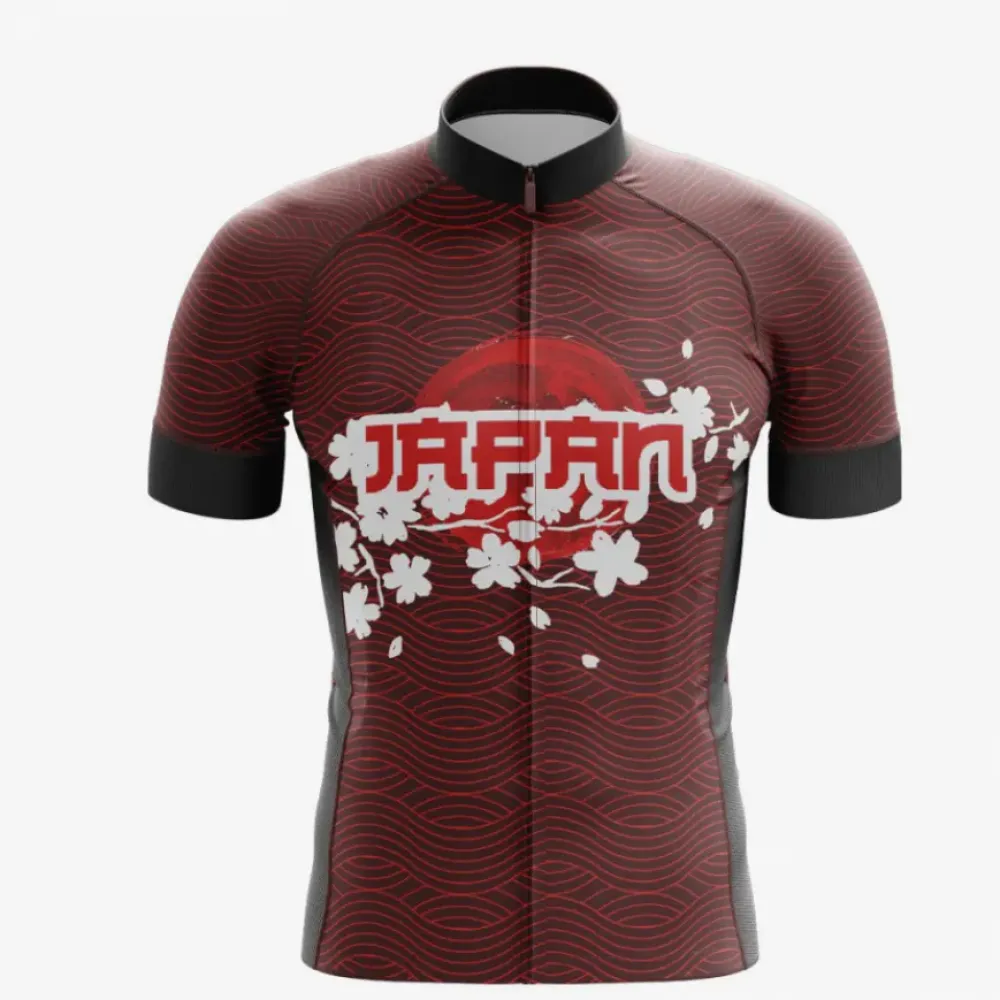 Japan Cherry Blossom Elite Cycling Jersey Red/Black