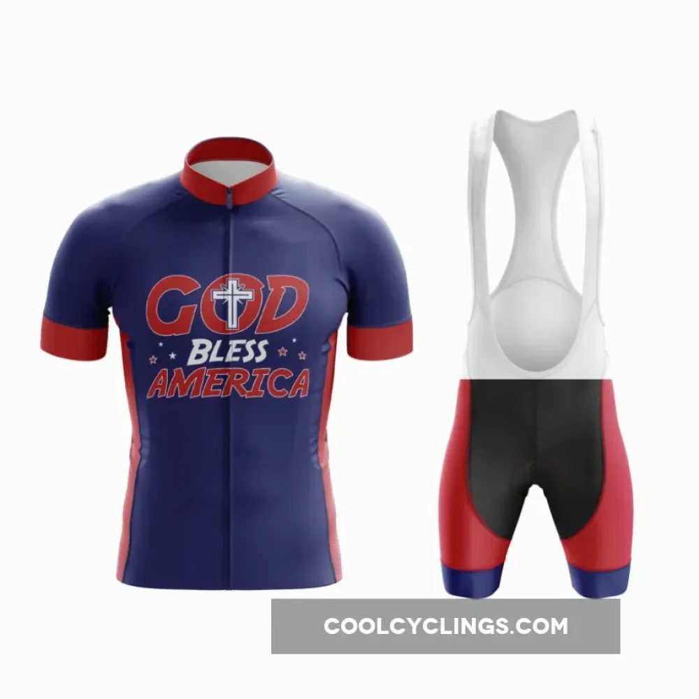 God Bless America Cycling Kit Navy/Red/White