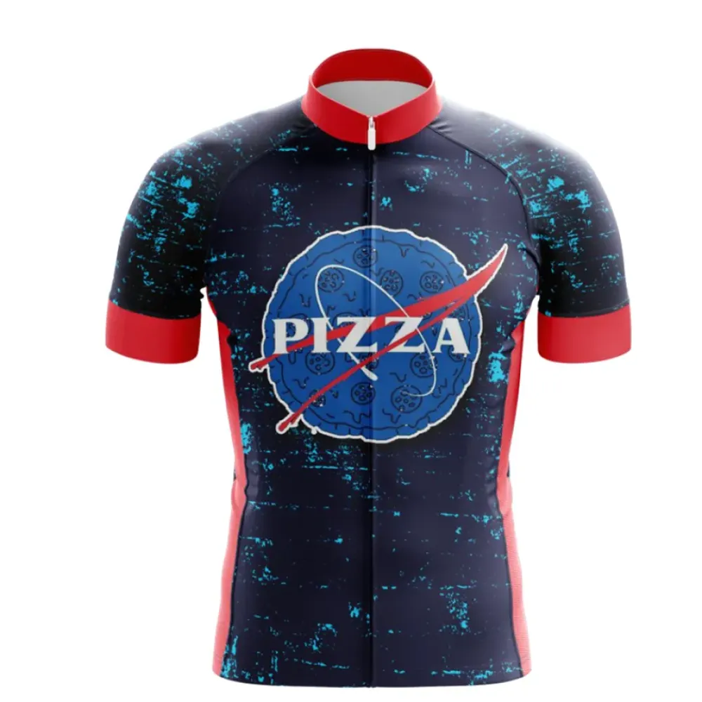 Space Pizza Bike Jersey Red/Blue/Black
