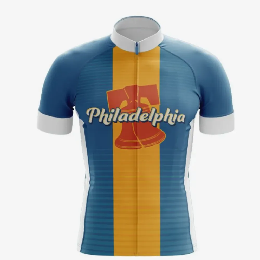 Philadelphia Bike Jersey Golden Yellow/Royal Blue