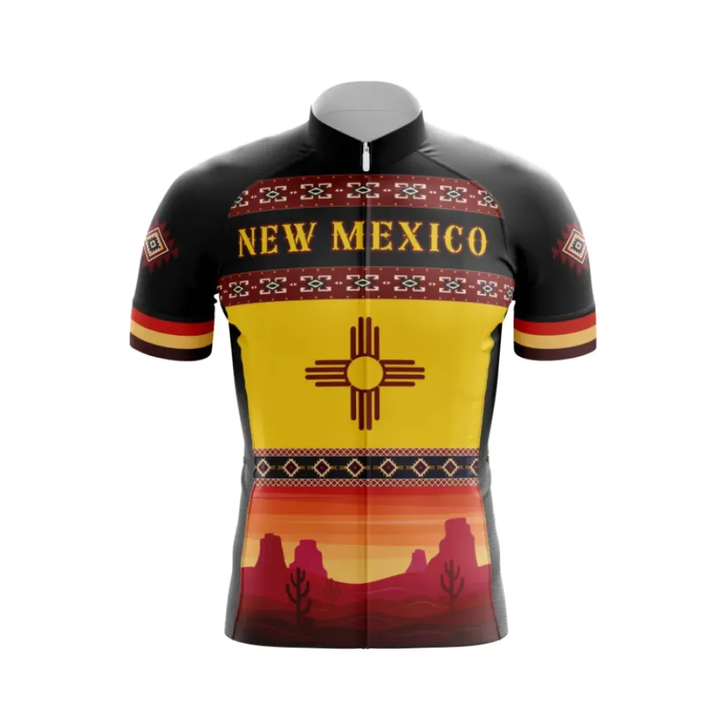 New Mexico Cycling Jersey Black/Yellow/Red