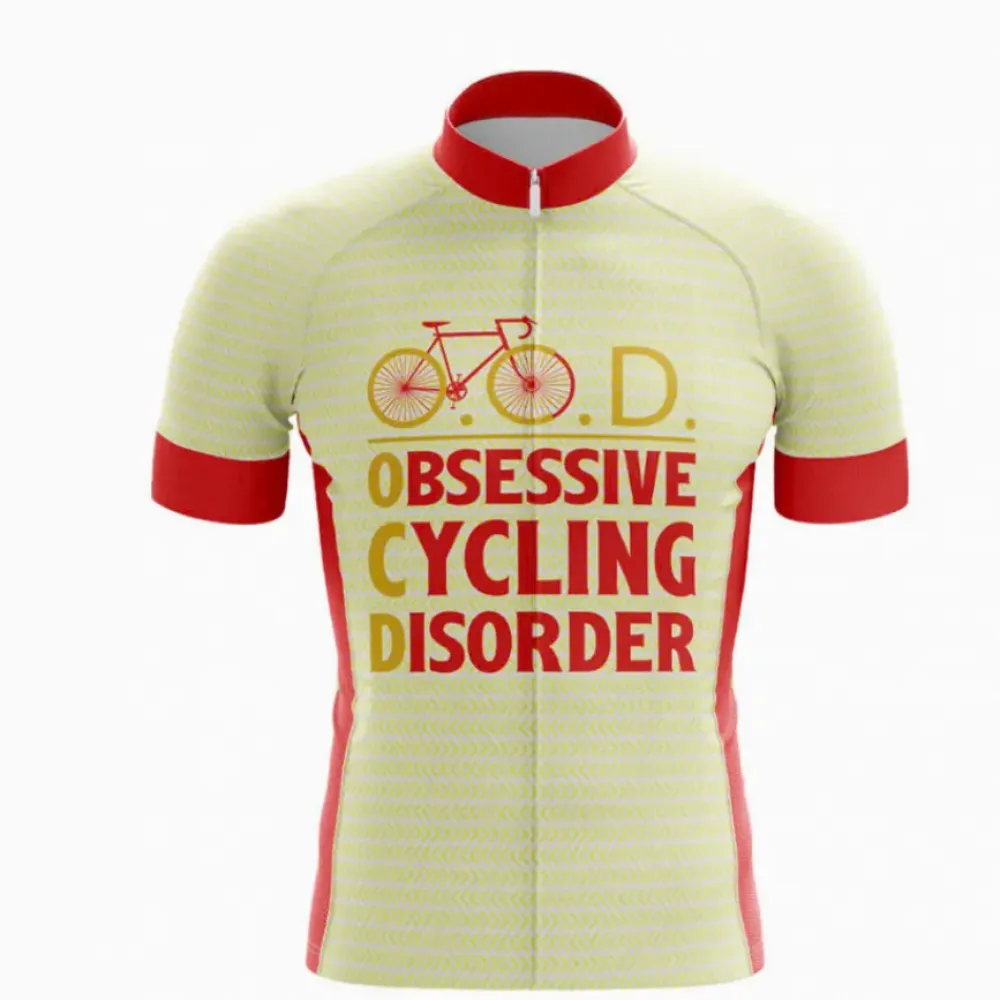 Obsessive Cycling Disorder Men's Jersey Yellow/Red