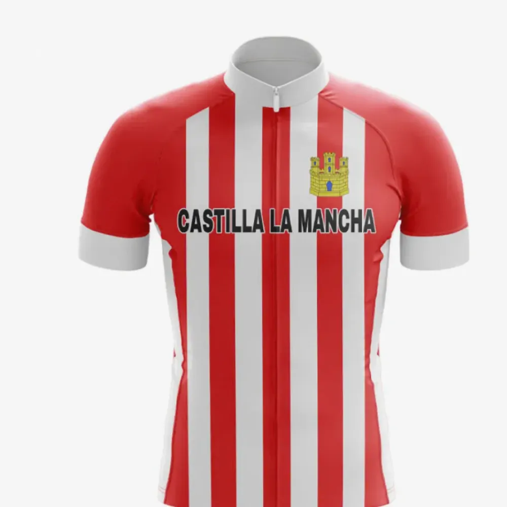 Castilla La Mancha Cycling Jersey Red/White