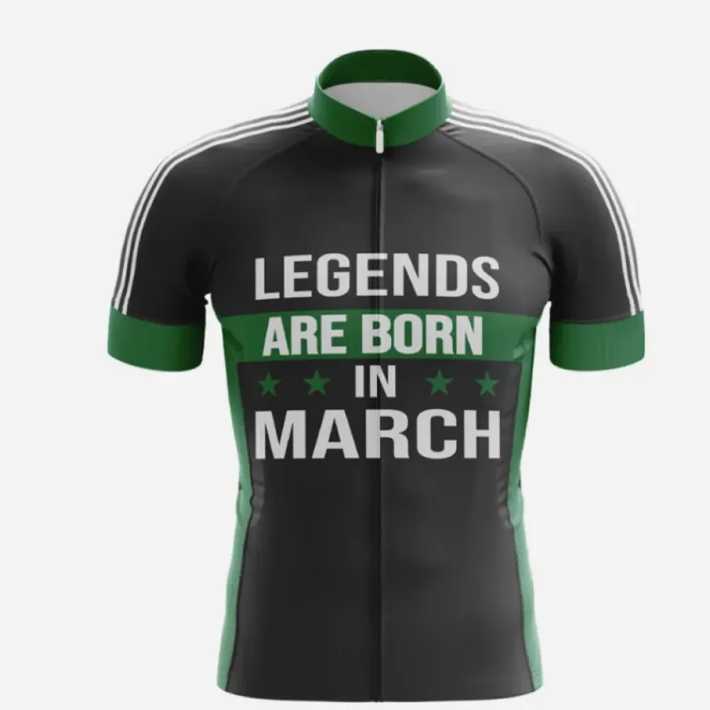 Legends March Star Cycling Jersey Black/Green/White