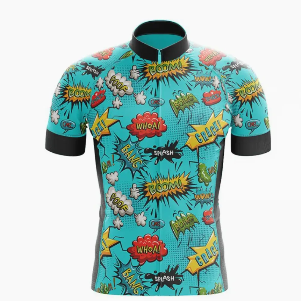 Comic Boom Pop Art Pattern Cycling Jersey