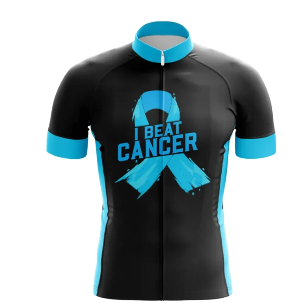 Cancer Conquering Cycling Jersey Black/Blue