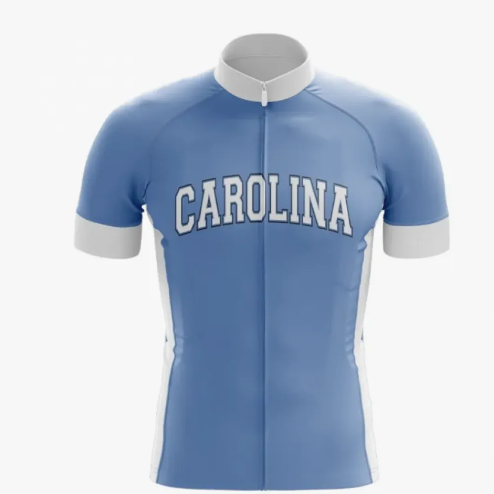 University Of North Carolina Cycling Jersey Carolina Blue/White