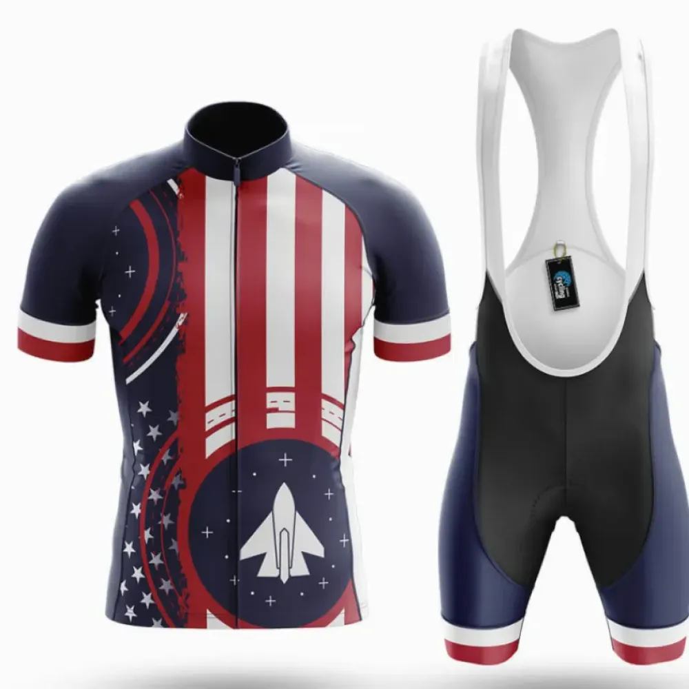 American Air Force Cycling Kit Full Set Navy/Red/White