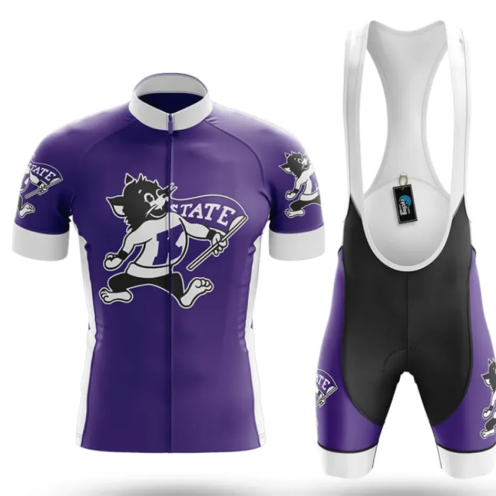 Kansas State Wildcats Cycling Kit Purple/White/Black