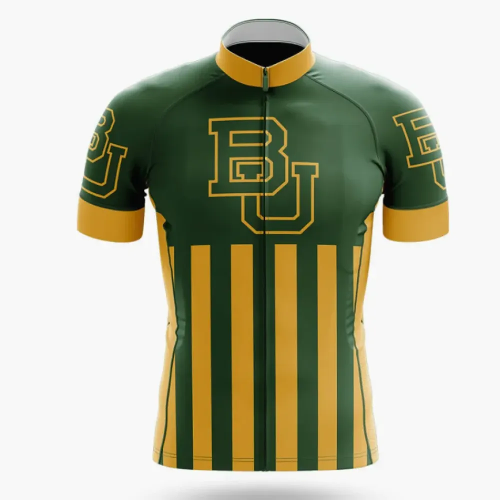 Baylor University USA Cycling Jersey Green/Yellow/Black