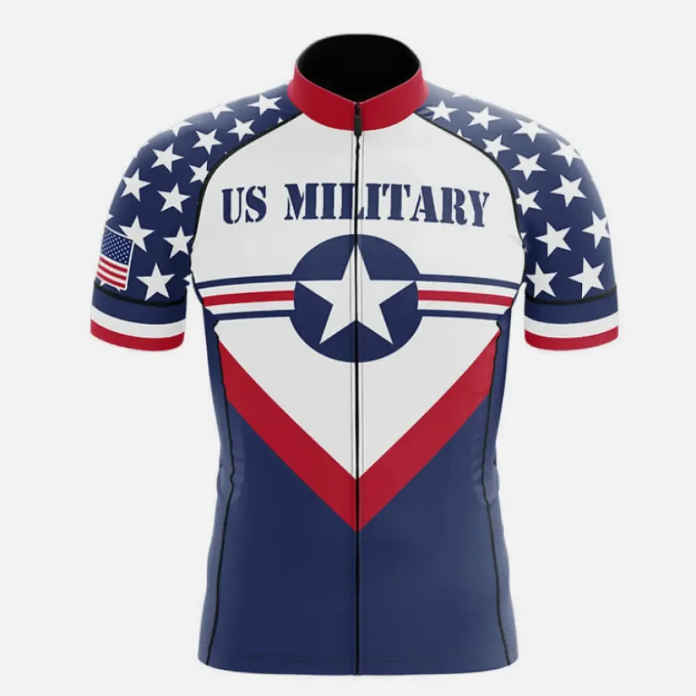 U.S Military Cycling Jersey Navy/Red/White