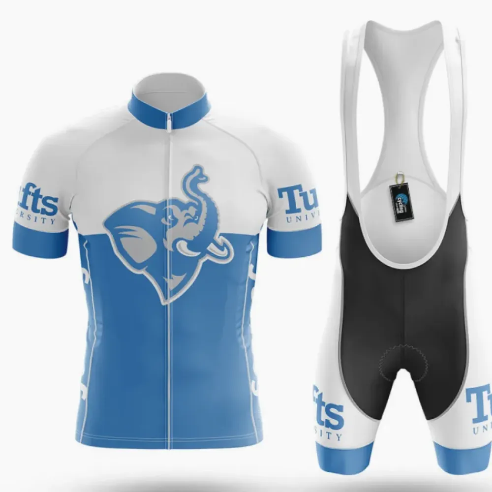 Tufts University Cycling Kit Full Set Ver.2 Elephant Logo Blue/White/Black