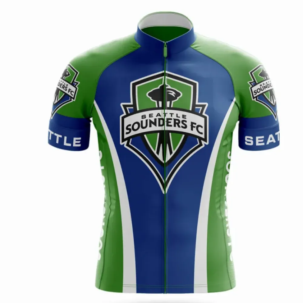 Seattle Sounders Cycling Jersey Blue/Green/White