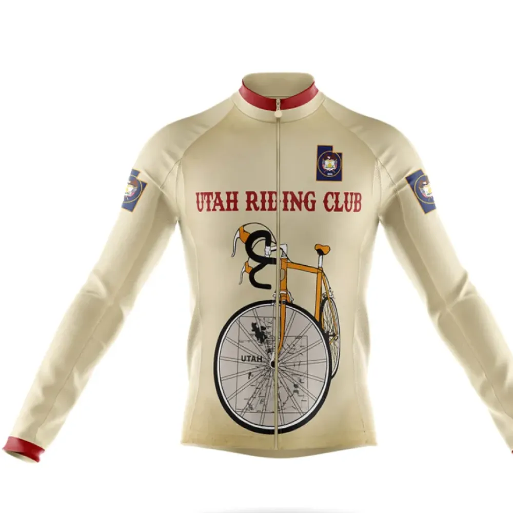 Utah Riding Club Long Sleeve Cream/Red/Gold