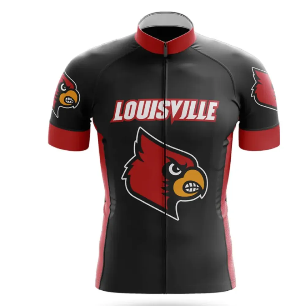 Louisville Cardinals Cycling Jersey Black/Red/White
