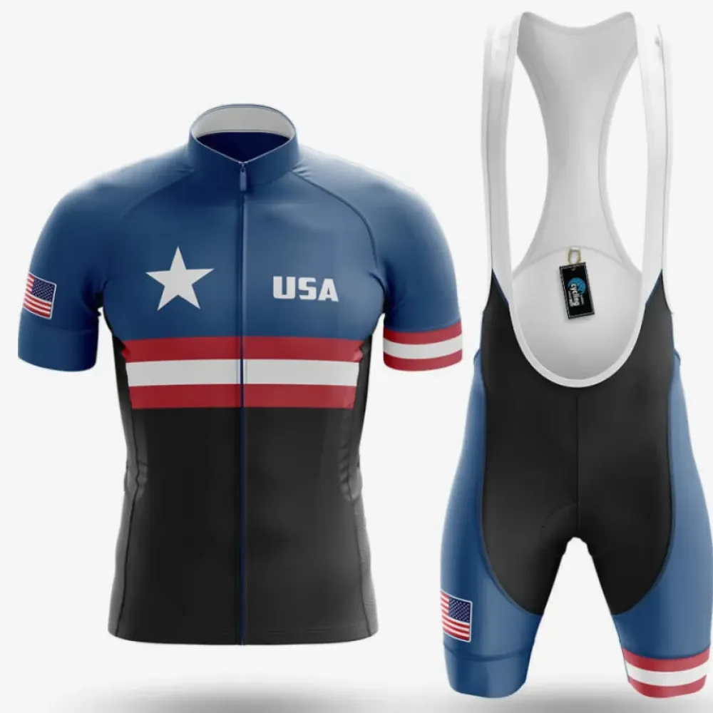 USA S26 Cycling Kit American Flag Navy/Red/White