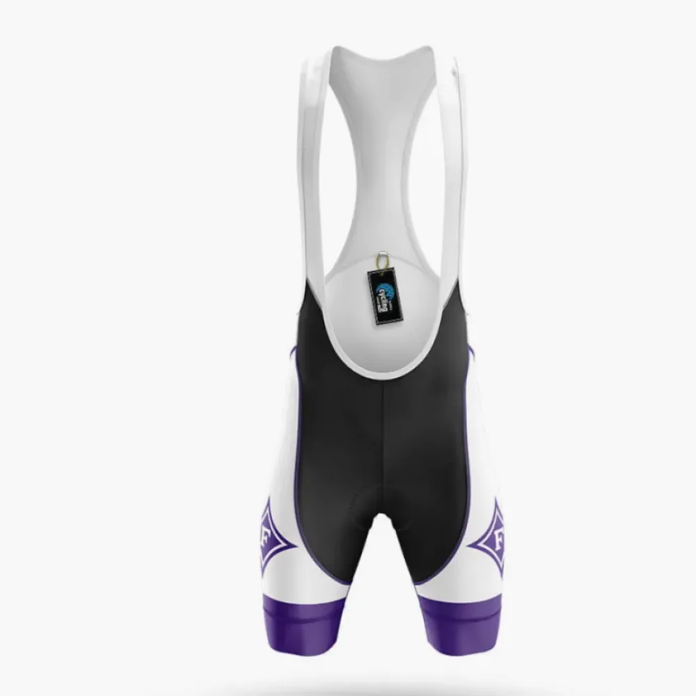 Furman University Cycling Bibs Breathable White/Purple/Black