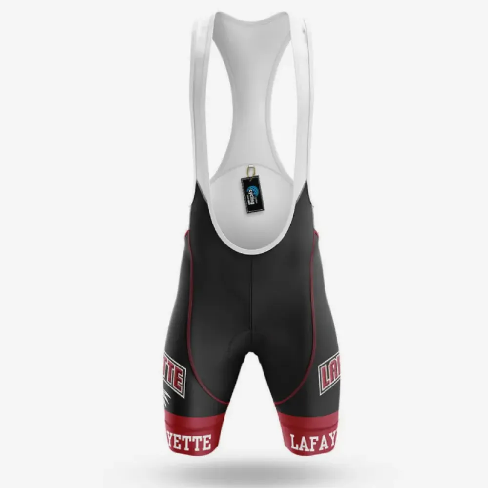 Lafayette College Cycling Bibs Comfortable Black/Red/White