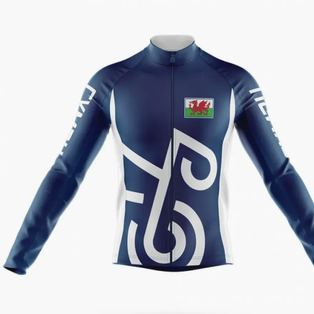 Cymru S11 Cycling Jersey Navy/White/Green