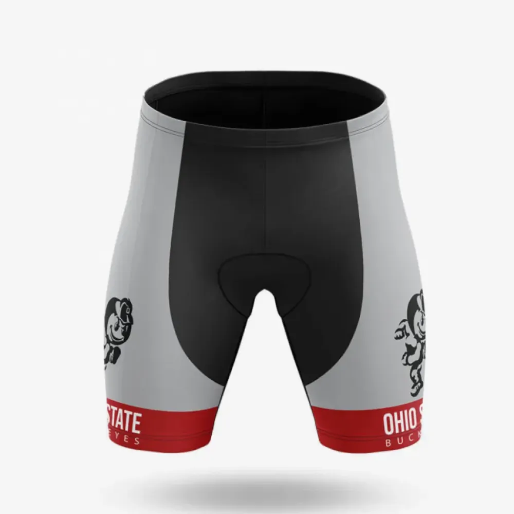 Ohio State University Women's Cycling Shorts Gray/Red/Black