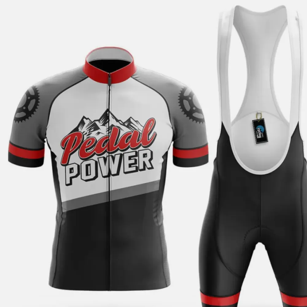 Pedal Power V7 Cycling Kit Full Set Black/Red/White