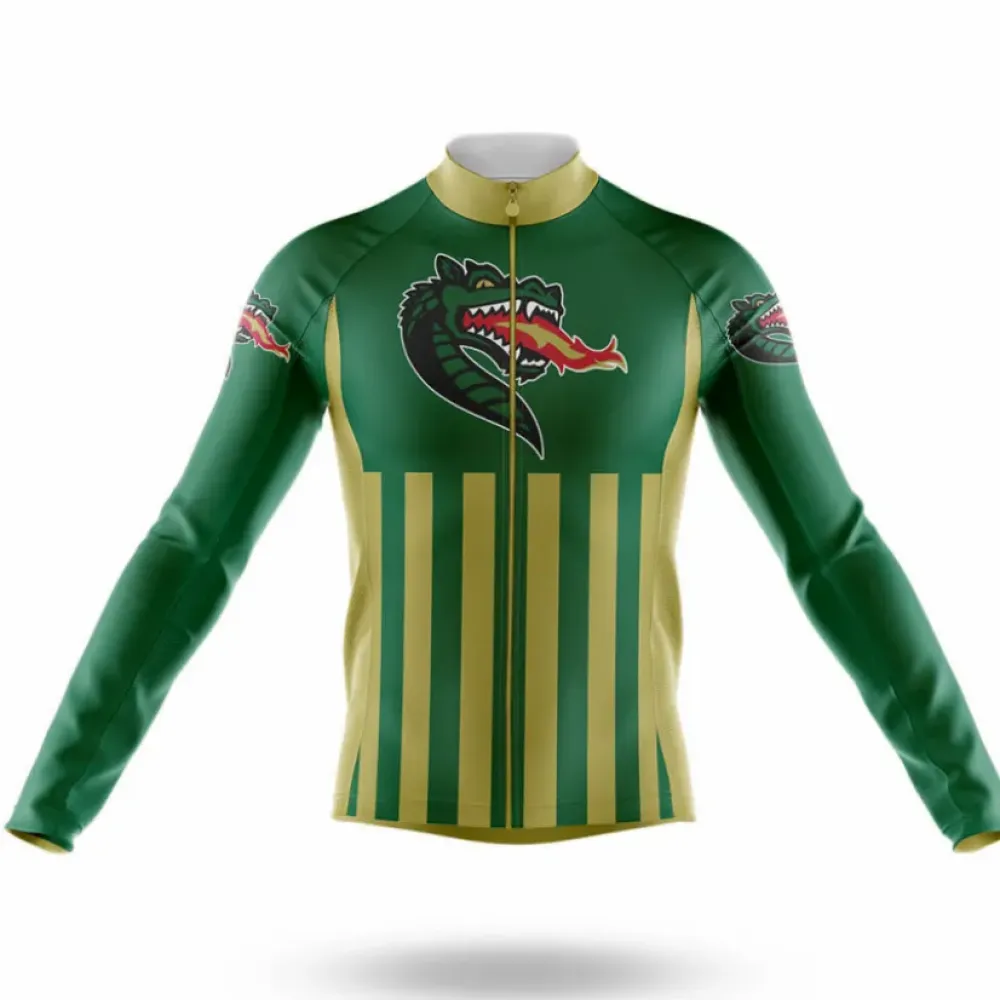 University of Alabama Birmingham USA Long Sleeve Cycling Jersey Green/Yellow/White