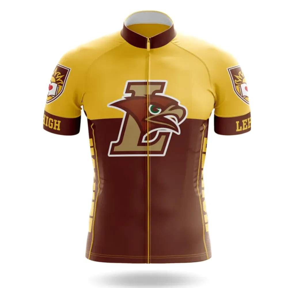Lehigh University Cycling Jersey Eagle Brown/Gold/Yellow