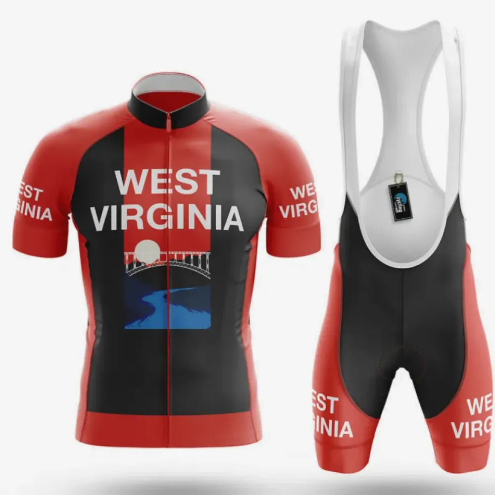 West Virginia Symbol Cycling Kit Full Set Red/Black/White