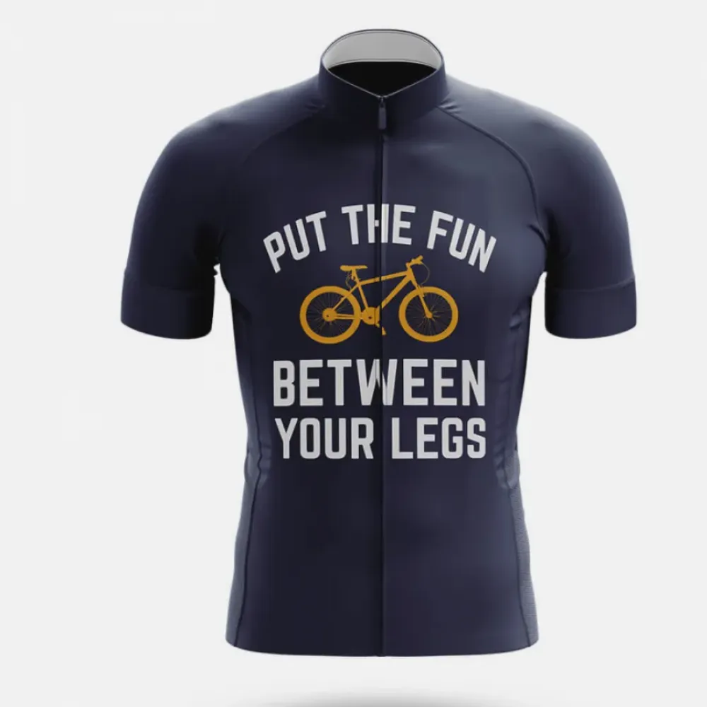 Fun Cycling Jersey Navy/Orange/White