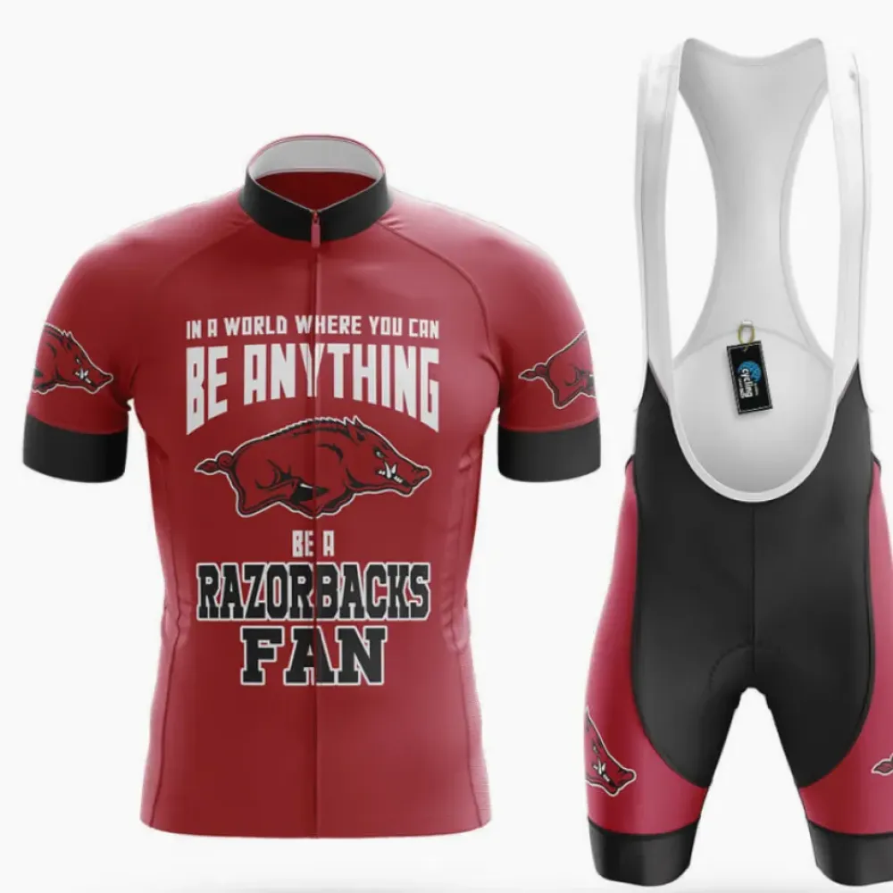 Razorbacks Fan Cycling Kit Full Set Red/Black/White