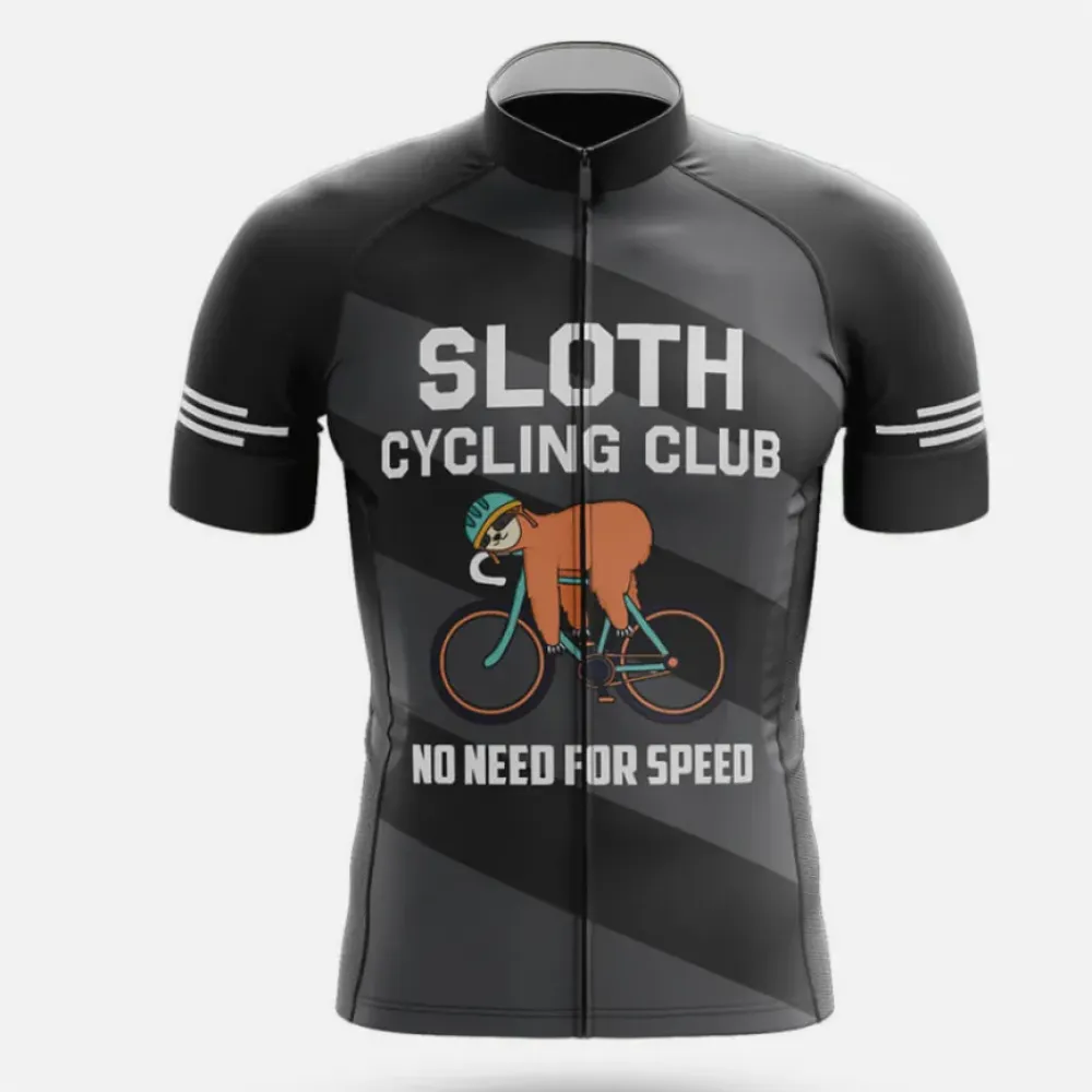 Sloth Cycling Club No Need for Speed Black/Orange/Grey