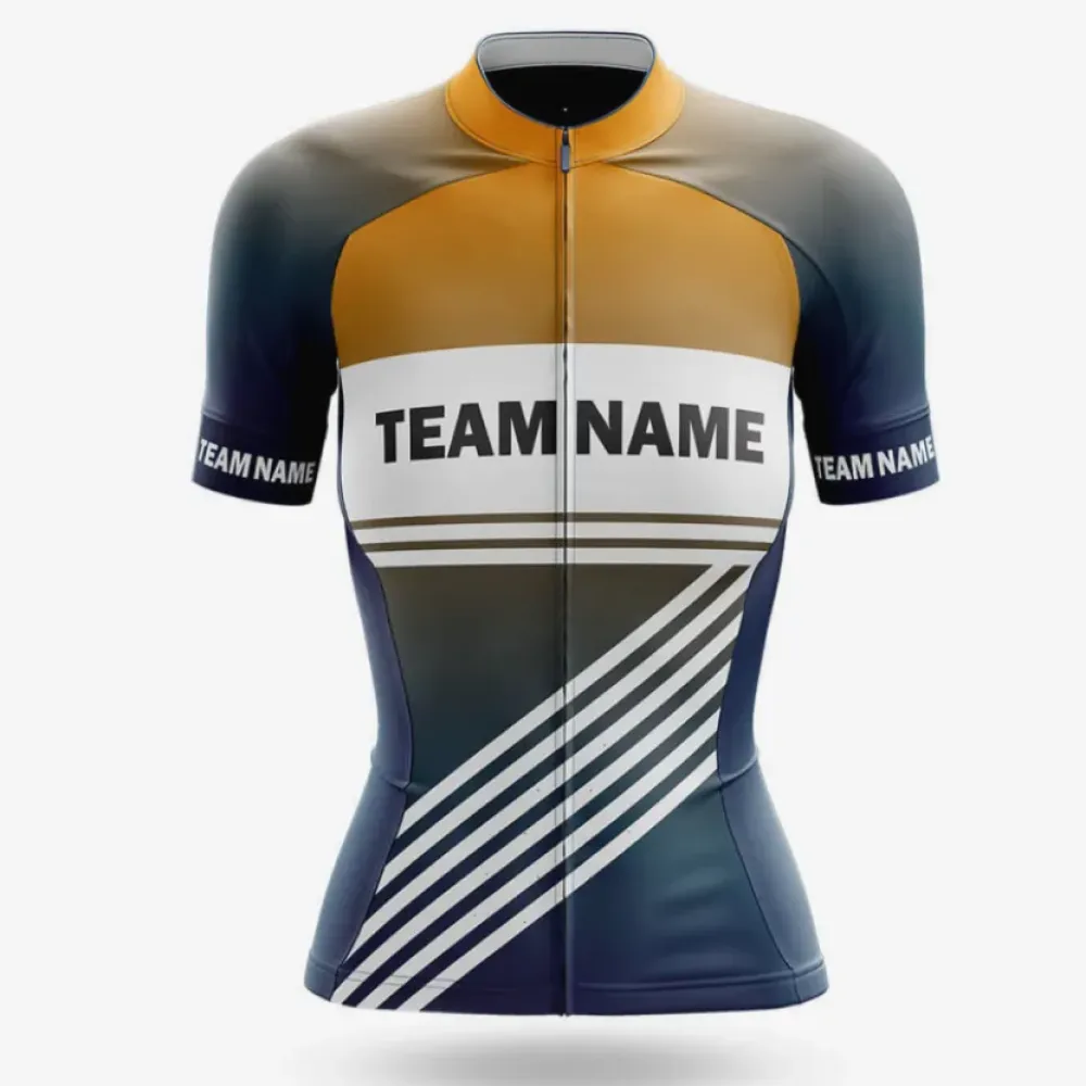 Custom Team Name S3 Yellow - Women's Cycling Jersey