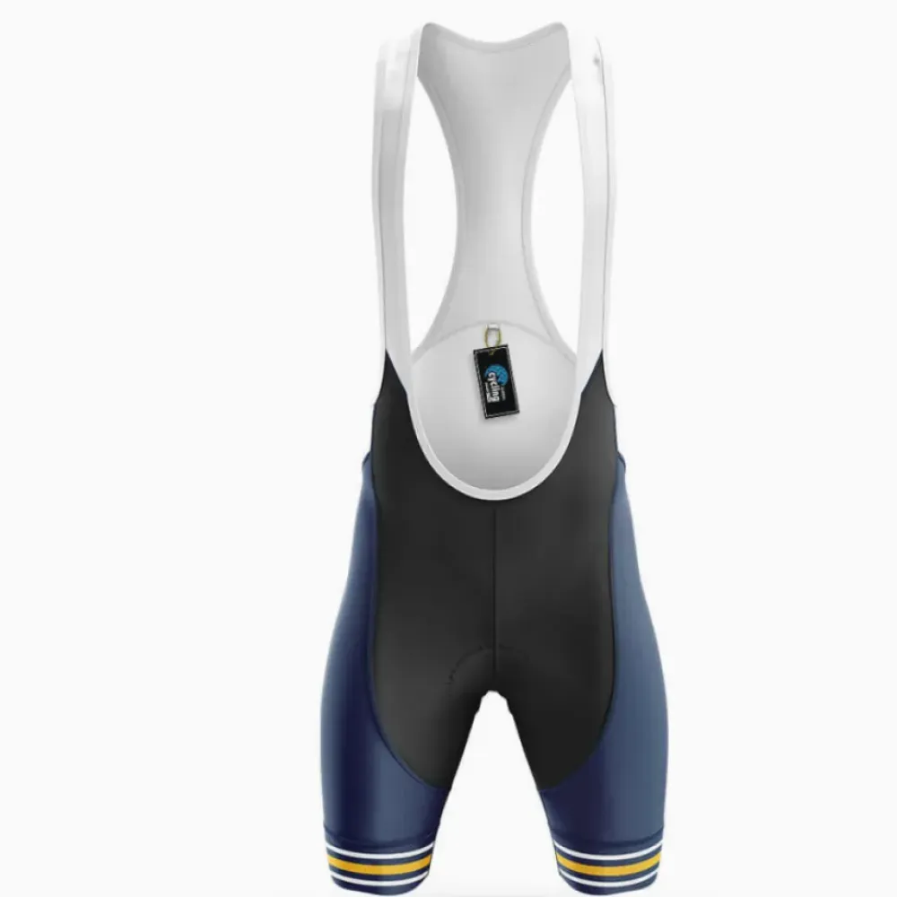 Almost Handsome Cycling Bibs Comfortable Navy/White/Yellow