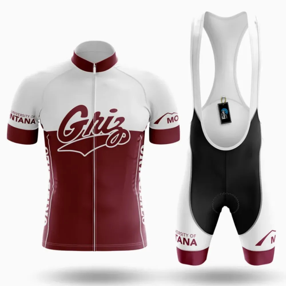 University of Montana Cycling Kit Full Set Maroon/White/Black