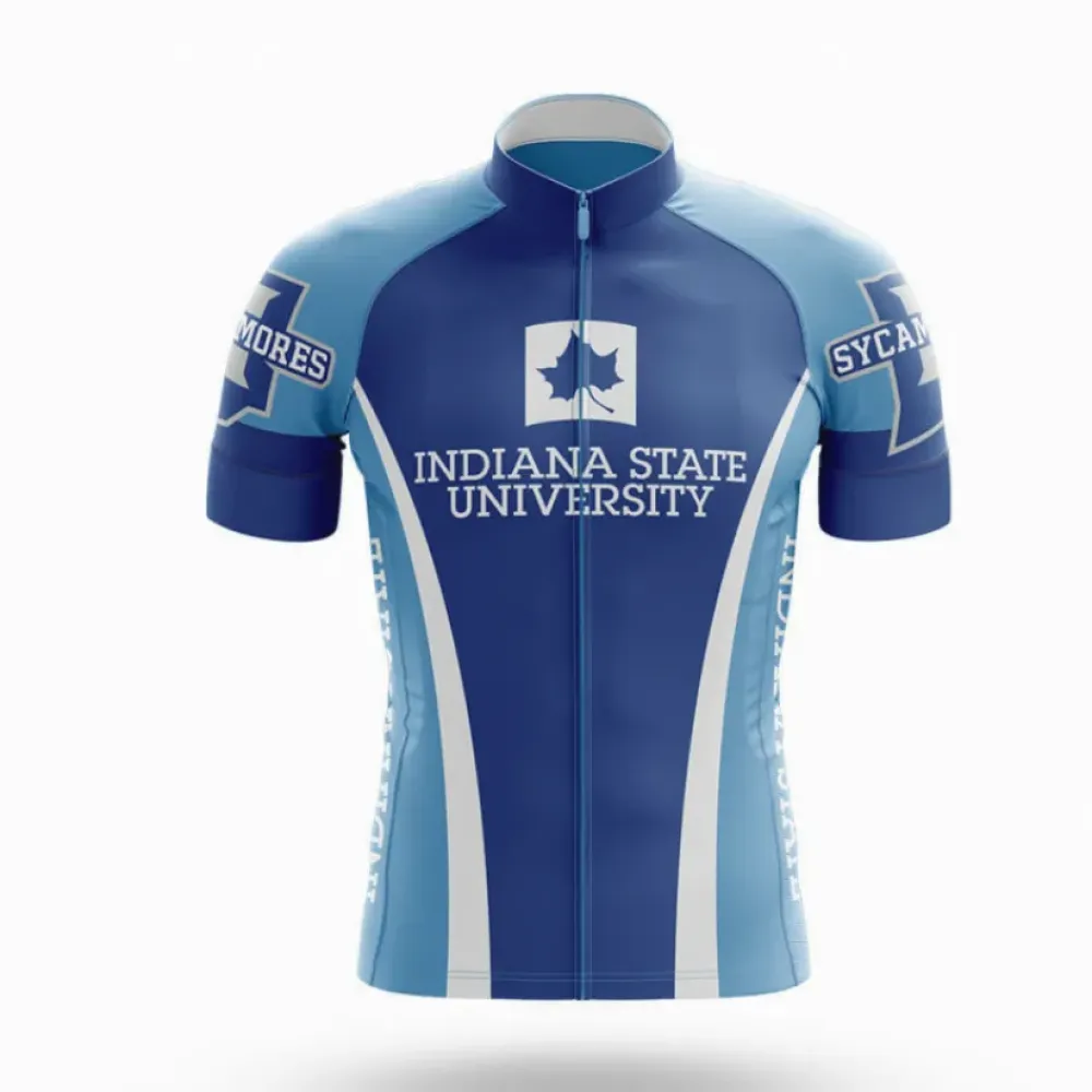 Indiana State University Cycling Jersey Blue/White/Grey