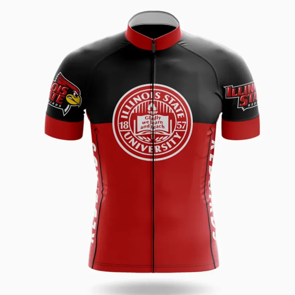 Illinois State University Cycling Jersey Red/Black/Grey