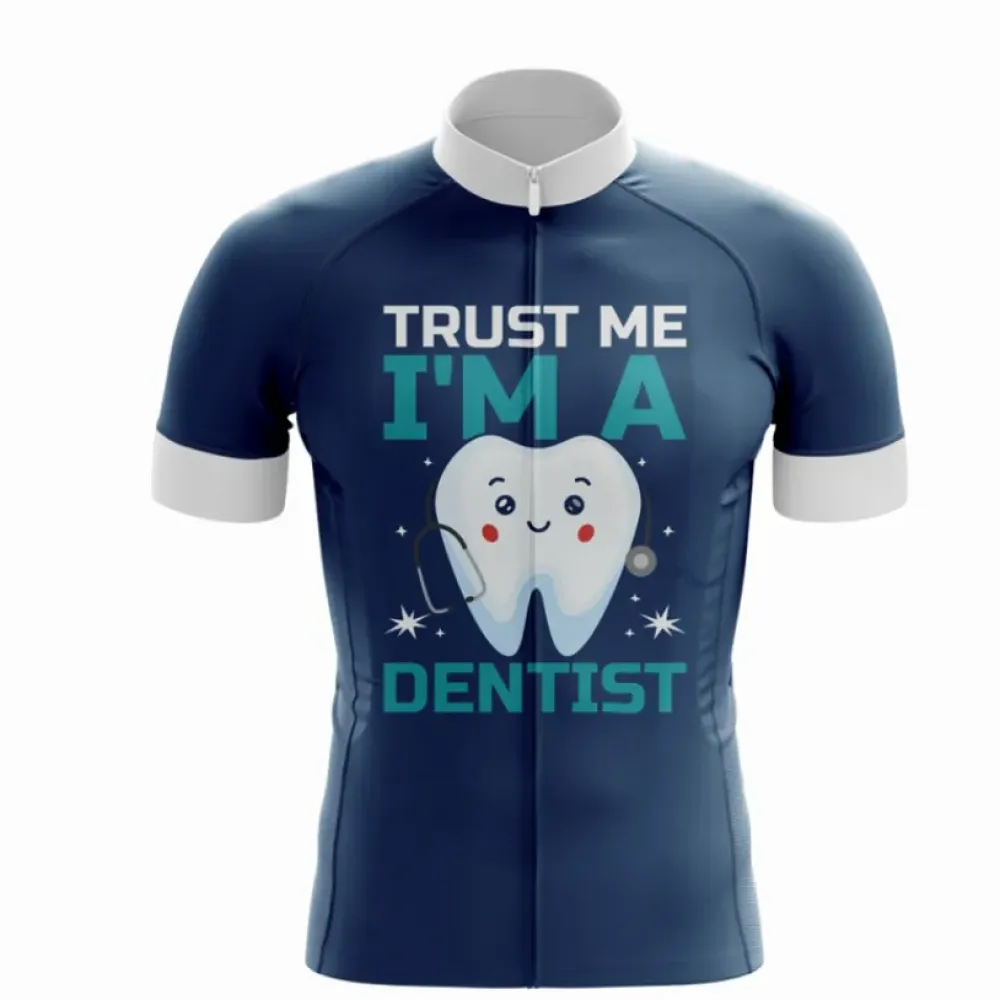 Dentist Jersey Trust Me Navy/White/Light Blue