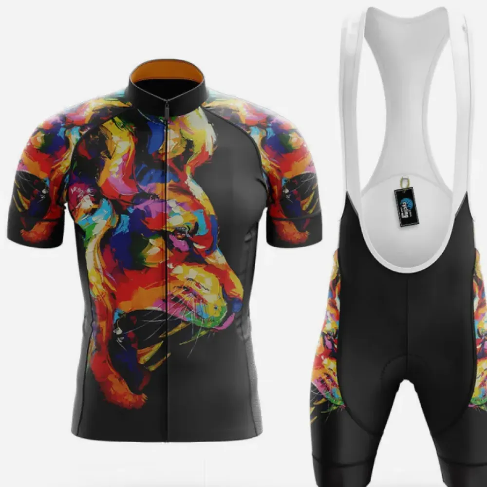 Cycling Kit Lion Abstract Black/Red/Yellow