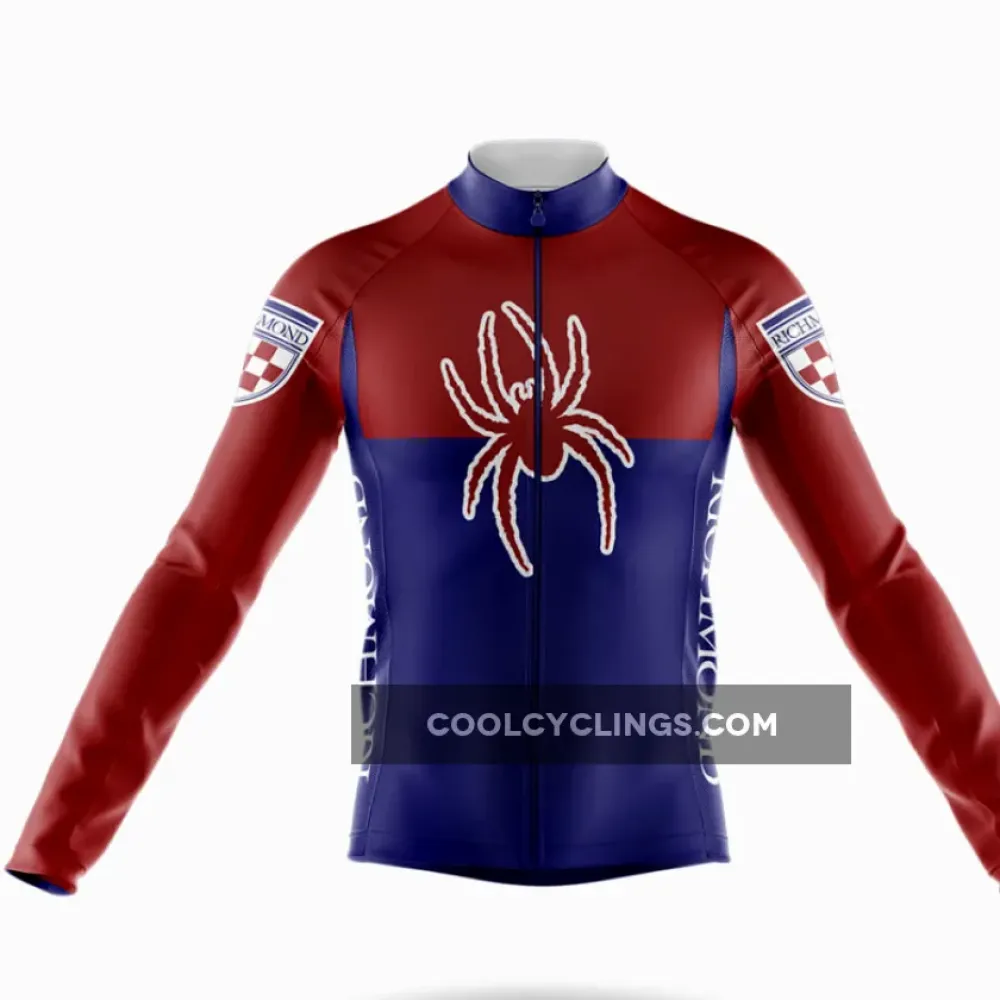 Richmond Long Sleeve Cycling Jersey Spider Navy/Red/White